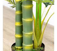 Finta Palma HOMCOM 150cm Pianta Decorativa in Materiale Resistente Facile da Cura Verde per Spazi Interni