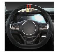 Finta Pelle Coprivolante Per Kia Per KX3 Per KX5 Per Soul Per Rio 3 4 5 K3 K5 2022 Coprivolante Auto 38 Cm(BLACK D SHAPE)