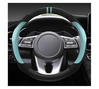 Finta Pelle Coprivolante Per Kia Per KX3 Per KX5 Per Soul Per Rio 3 4 5 K3 K5 2022 Coprivolante Auto 38 Cm(BLUE O SHAPE)