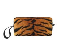 Finta pelle di tigre siberiana, Borsa per il trucco Borsa per cosmetici Borsa da toilette da viaggio portatile Borsa per trucco Organizer