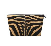 Finta pelle di zebra, Borsa da toilette Borsa per trucco Borsa per cosmetici Borsa da toilette da viaggio portatile