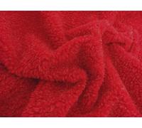 Finta Pelliccia Sherpa Pile pelle di Pecora Tessuto Stoffa - Cashmere Rosso