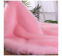 Finta Pelliccia Tessuto Pelliccia Sintetica Ritaglio di Tessuto - 1mtr - 150cm x 100cm a Pelo Corto, Ideale per Arredo e Abbigliamento per Carnevale Spettacolo Cosplay (Color : New Pink)