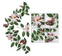 Finta per vite natalizia 175 cm bacche rosse fogliame per verde per decorazioni