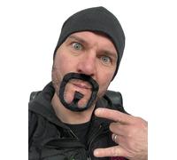 Finta Pizzetto Barba Baffi Walter Bianco Costume Adesivo Ali G Del Viso Capelli