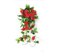 Finta seta Daun Rambat Bunga Mawar Bunga Palsu Bunga Plastica Falso Fiore Ghirlanda da appendere Robusto e conveniente Durability
