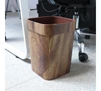 Finta Venatura Del Legno Pattumiera per La Casa Decorativo Quadrato Stile Retrò