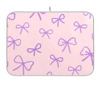 Finte paillettes glitterate fiocco rosa riutilizzabile tappetino 18x24 rettangolare grande scolapiatti vassoio decorativo per la casa essenziale