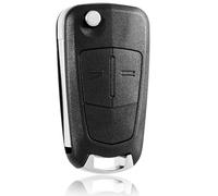 FINTERRY Guscio chiave auto per Opel Corsa Astra Vectra Zafira Antara Tigra Signum Meriva Combo - 2 tasti di ricambio chiave a scatto