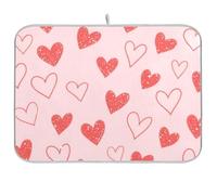 Finti Glitter Paillettes Cuore Rosa Riutilizzabile Piatto Mat 18x24 Rettangolo Grande Stendino Opaco Decorativo Home Decor Essentials