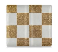 Finti quadrati a scacchiera glitterati in pelle PU oro bianco con registrazione automatica assicurazione e carta d'identità accessori per comparazione camion custodia per carte, documenti essenziali,