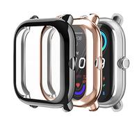 FINTIE 3 Pezzi Cover per Amazfit GTS 2 Mini/Bip U Pro, Protezione Morbide TPU Custodia con Pellicola Protettiva