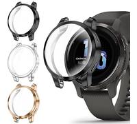 FINTIE 3 Pezzi Cover per Garmin Venu 2S/Vivoactive 4S, Protezione Morbide TPU Custodia con Pellicola Protettiva