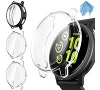 FINTIE 3 Pezzi Cover per Garmin Vivoactive 5, Protezione Morbide TPU Custodia con Pellicola Protettiva