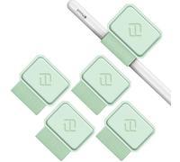 FINTIE 4 Pezzi Portapenne Autoadesivo Compatibile con Apple Pencil Pro, Apple Pencil (USB-C) & 2a/1a Gen e Penna Stilo - Elastico Pen Holder per Tablet, Notebooks, Calendario, Verde
