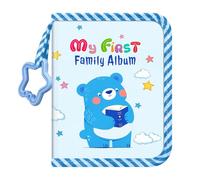 FINTIE Baby Album Fotografico 4x6 Pollici, 18 Fotos Primo Album di Famiglia con Copertina in Tessuto e Gancio per Neonati/Bambini/Bambini Piccoli/Regali di Compleanno per Baby Shower, (Z-Orso Blu)