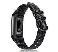 Fintie Band compatibile con Fitbit Charge 4 / Fitbit Charge 3, cinturino di ricambio in nylon morbido, compatibile con Fitbit Charge 3 e Charge 3 SE, colore: nero