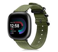 Fintie Band compatibile con Fitbit Versa 3/Fitbit Sense, cinturino di ricambio sportivo in nylon morbido tessuto compatibile con Fitbit Versa 3/Fitbit Sense, Olive