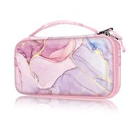 Fintie Carrying Case for Nintendo Switch OLED Model 7.0"/Switch 6.2", Portable Traveler Protective Cover Storage Bag w/10 Game Card Slots & Inner Pocket for Switch Console Joy-Con (Dreamy Marble)