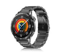 FINTIE Cinturino Compatibile con Huawei Watch GT/GT 2 / GT Active/GT Elegant Smartwatch - Cinturini di ricambio in Acciaio Inossidabile Banda con Fibbia di Metallo, Nero