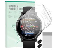 FINTIE Confezione da 6 pellicole protettive compatibili con Garmin Vivoactive 5, antigraffio, autorigeneranti, in TPU ad alta definizione, trasparenti, con porta di ricarica