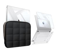 FINTIE (2 in 1) Custodia + Borsa Compatibile con MacBook Air 13.6 Pollici M4/M3/M2 (A3240/A3113/A2681, 2025/2024/2022), Sottile Custodia Protettiva Rigida e Borsa Laptop Portatile, (Nero)