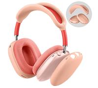 FINTIE Cover Compatibile con AirPods Max Cuffie, Protettiva Custodia Auricolare e Head Fascia Cover in Silicone Compatibile con Apple AirPods Max Cuffie, Rosa