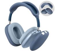 FINTIE Cover Compatibile con AirPods Max Cuffie, Protettiva Custodia Auricolare e Head Fascia Cover in Silicone Compatibile con Apple AirPods Max Cuffie, Blu Scuro