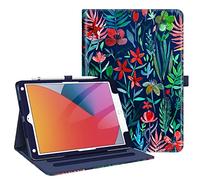 FINTIE Cover compatibile con iPad 10.2" 9a generazione 2021/8° genn 2020/7° genn 2019, custodia multiposizione per standby/sveglia automatica protezione degli angoli, giungla scura