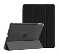 FINTIE Cover per iPad 9a/8a/7a Generazione 10,2 Pollici (2021/2020/2019) | con Portapenne - Sottile Leggero Opaca Trasparente Posteriore Custodia con Auto Sveglia/Sonno, Nero