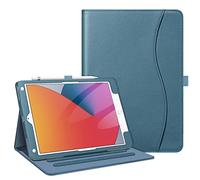 FINTIE Cover per iPad 9a/8a/7a Generazione 10,2 Pollici (2021/2020/2019) | [Multi-angli] Folio Pieghevole Custodia Protettiva Case con Tasca, Auto Sveglia/Sonno, Blu foschia