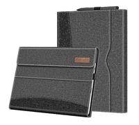 FINTIE Custodia per Microsoft Surface Pro 11/10 (2024) / Pro 9 (2022) 13 Pollici - [Multi-angli] Portfolio Business Cover con Tasca e Stylus Holder, Compatibile con Tastiera Type Cover, Grigio/Nero