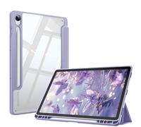 FINTIE Custodia per Samsung Galaxy Tab S9 FE 10.9 Pollici/Tab S9 11 Pollici 2023 con S Pen Holder - Antiurto Sottile Case Posteriore Trasparente Cover con Auto Sonno/Sveglia, Lilla Viola