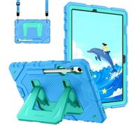 FINTIE Cover per Samsung Galaxy Tab S10 Lite/S10 FE/S9 FE 10.9" & S9 11" | Antiurto Robusta Custodia Protettiva Cover con Supporto Integrato, (Blu/Verde)