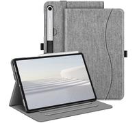 FINTIE Cover per Samsung Galaxy Tab S10 Lite/S10 FE/S9 FE 10.9" & S9 11" | Multi-angli Protettiva Custodia con Tasca Auto Sveglia/Sonno, Denim Grigio