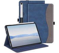 FINTIE Cover per Samsung Galaxy Tab S10 Lite/S10 FE/S9 FE 10.9" & S9 11" | Multi-angli Protettiva Custodia con Tasca Auto Sveglia/Sonno, Indigo/Marrone
