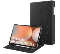 FINTIE Cover per Samsung Galaxy Tab S10+ Plus/S9 FE+ Plus/S9+ Plus - 12.4" | con S Pen Holder, [Multi-angli] Slim Fit Stand Cover Custodia con Tasca Auto Sveglia/Sonno, Nero