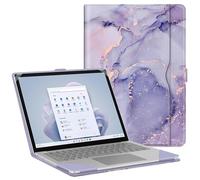 Fintie Custodia a libro per Microsoft Surface Laptop 6/5/4/3/2 da 13,5 pollici (modello: 1951/1868/1958/1950/1867/1769), custodia protettiva a libro in pelle PU di alta qualità con grande tasca, marmo