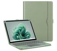 FINTIE Custodia a manicotto per Microsoft Surface Laptop Go 3/2/1 (modello: 2013/1943), custodia protettiva a libro in pelle PU di alta qualità con grande tasca, salvia