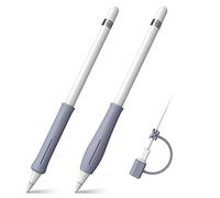 FINTIE Custodia Cap Compatibile con Apple Pencil Pro e Apple Pencil (USB-C) e 2ª/1ª Gen - [2 Pezzi] Protettivo Tappo Holder Ergonomica in Silicone Custodia Accessori, Grigio Lavanda