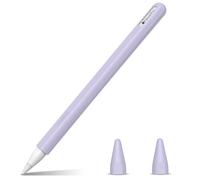 FINTIE Custodia Compatibile con Apple Pencil Pro e Apple Pencil 2ª Generazione, Protettivo Tappo Holder in Silicone Custodia Accessori con 2 Pennino Covers, Lilla Viola