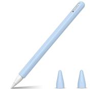 FINTIE Custodia Compatibile con Apple Pencil Pro e Apple Pencil 2ª Generazione, Protettivo Tappo Holder in Silicone Custodia Accessori con 2 Pennino Covers (azzurro chiaro)