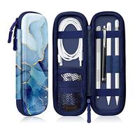 FINTIE Custodia Compatibile con Apple Pencil PRO e Apple Pencil (USB-C) e 2ª/1ª Gen - Slim Case Built-in Tasca Slot Compatibile con Apple Pen, Cavo USB, Samsung Stylus, Ocean Marble