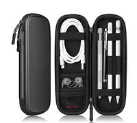 FINTIE Custodia Compatibile con Apple Pencil Pro e Apple Pencil (USB-C) e 2ª/1ª Gen - Slim Case Built-in Tasca Slot Compatibile con Apple Pen, Cavo USB, Samsung Stylus, (*Nero)