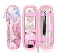 FINTIE Custodia Compatibile con Apple Pencil Pro e Apple Pencil (USB-C) e 2ª/1ª Gen - Slim Case Built-in Tasca Slot Compatibile con Apple Pen, Cavo USB, Samsung Stylus, Glittering