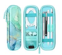 FINTIE Custodia Compatibile con Apple Pencil Pro e Apple Pencil (USB-C) e 2ª/1ª Gen - Slim Case Built-in Tasca Slot Compatibile con Apple Pen, Cavo USB, Samsung Stylus, Emerald