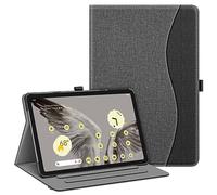 FINTIE Custodia compatibile con Google Pixel Tablet 11 pollici 2023 - [Multi-angolo] Custodia protettiva per visualizzazione con tasca e portapenne, supporto dock per altoparlanti di ricarica, grigio