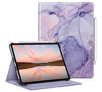 FINTIE Custodia compatibile con iPad Pro 11" (2022/2021/2020/2018, 4a/3a/2a/1a generazione) - Custodia a portafoglio multi angolo con portapenne e tasca, accensione e spegnimento automatico, marmo