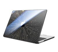 FINTIE Custodia Compatibile con MacBook Air 13.6 Pollici M4/M3/M2 (2025/2024/2022, A3240/A3113/A2681) - Cover Rigid Protettivo Guscio Rigido Case, Stella Cadente (Nero)