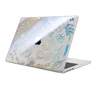 FINTIE Custodia Compatibile con MacBook Air 13.6 Pollici M4/M3/M2 (2025/2024/2022, A3240/A3113/A2681) - Cover Rigid Protettivo Guscio Rigido Case, Giardino (Trasparente)